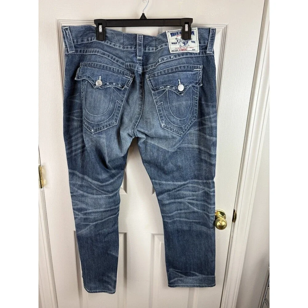 True Religion Jeans Buddha Logo Straight Mens Size - 39x30 - 322